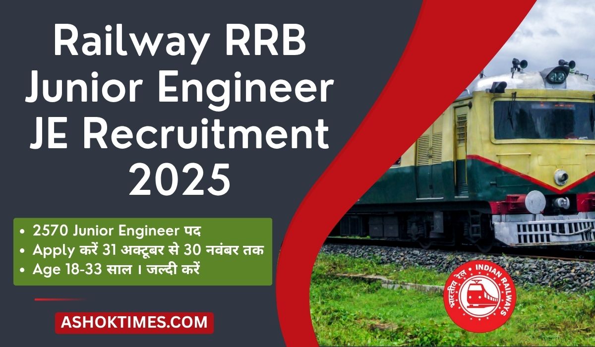 Railway RRB Junior Engineer JE Recruitment 2025