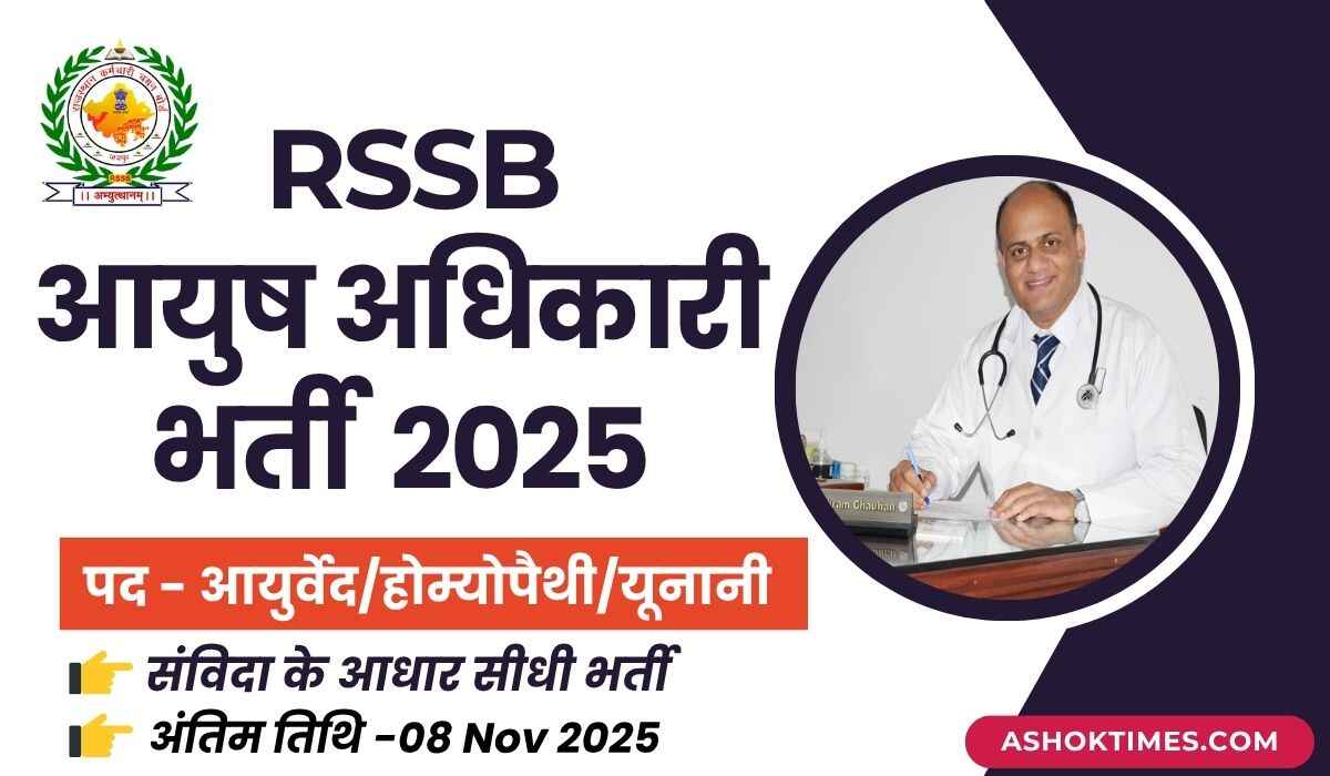 RSSB Ayush Officer Recruitment 2025